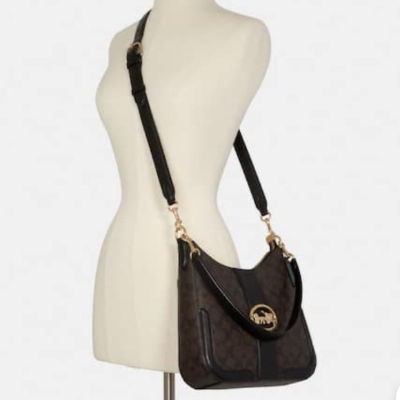 Coach Hobo In Signature Canvas & Leather NWT - Picture 4 of 11